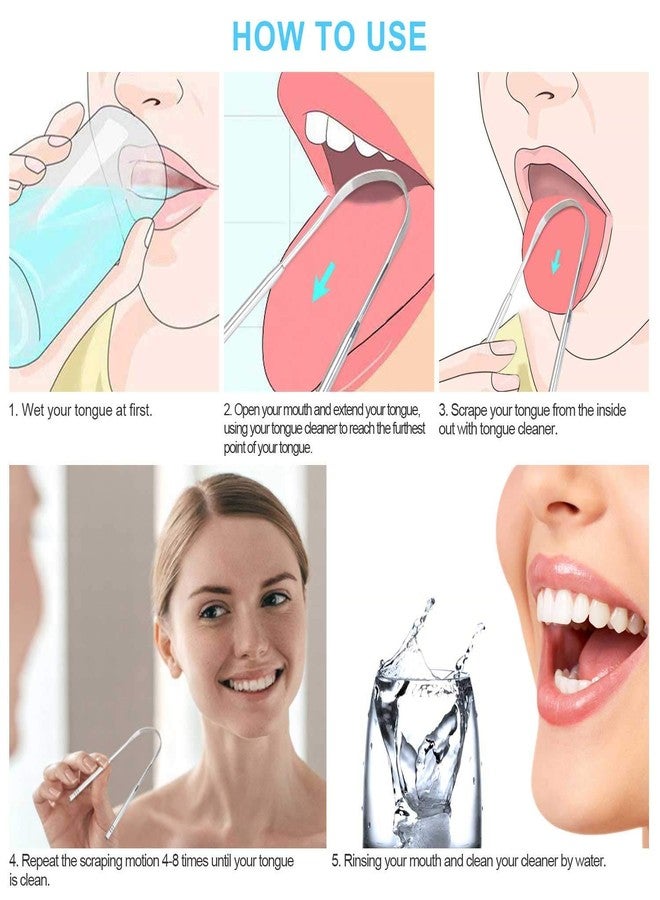 CLICK CHARM 2 Piece Tongue Cleaner for Men and Women, Adults Pure Stainless Steel Tongue Cleaner for fresh breath improved Taste Sense & Bacteria Removal. (STEEL 2 PIECE M1) - Image 5